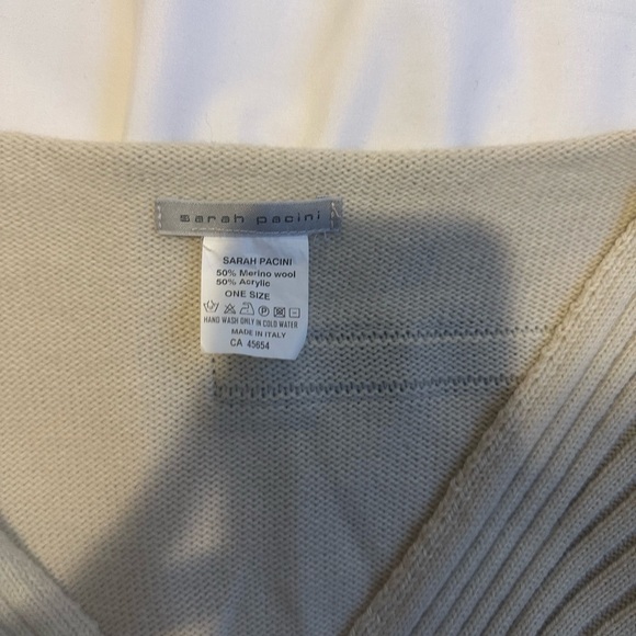 Sarah Pacini Cream Shoulder Sweater - Picture 3 of 5
